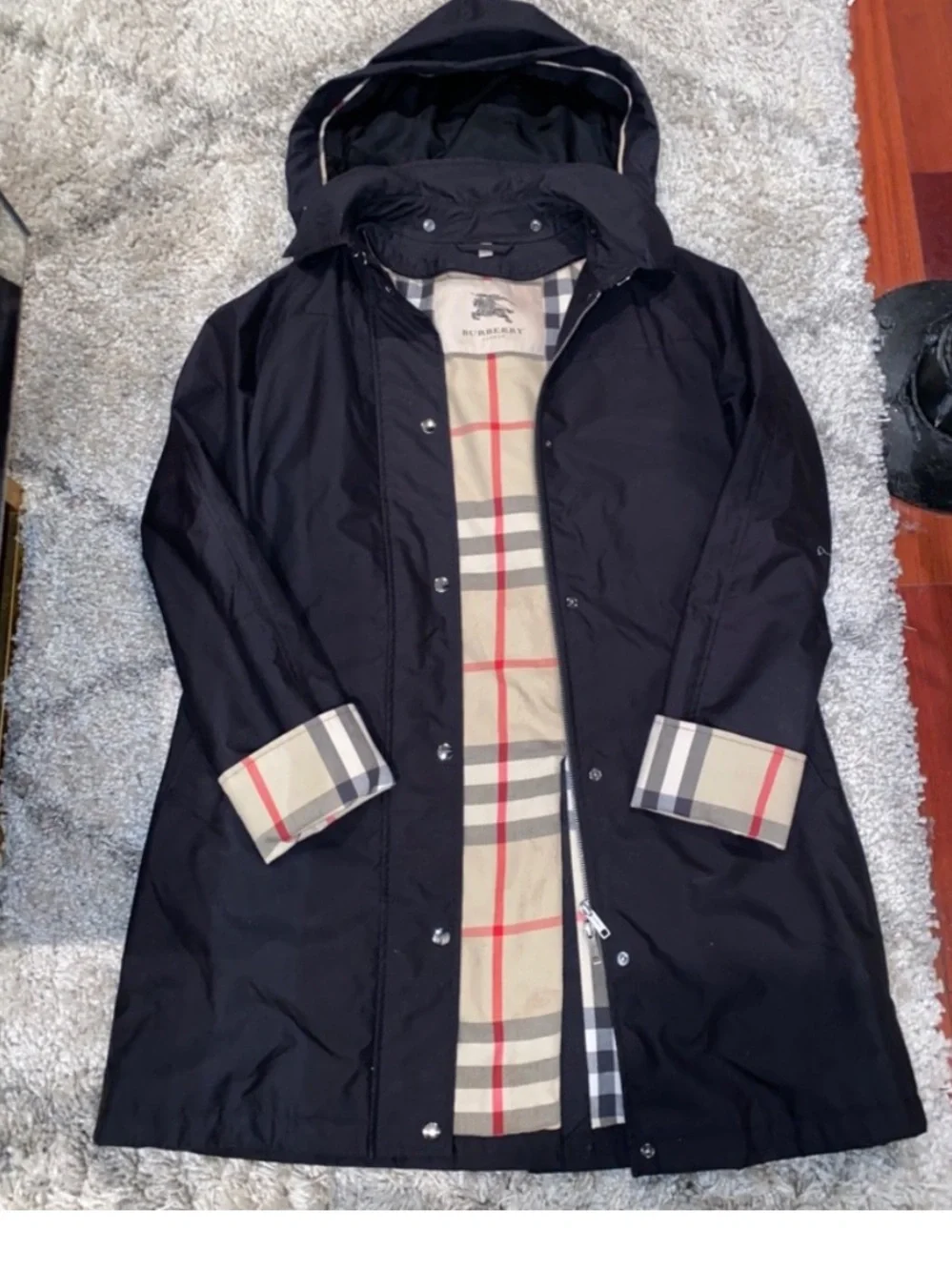 BURBERRY BRITNEY RAIN COAT WITH DETACHABLE FLEECE - Picture 8 of 10